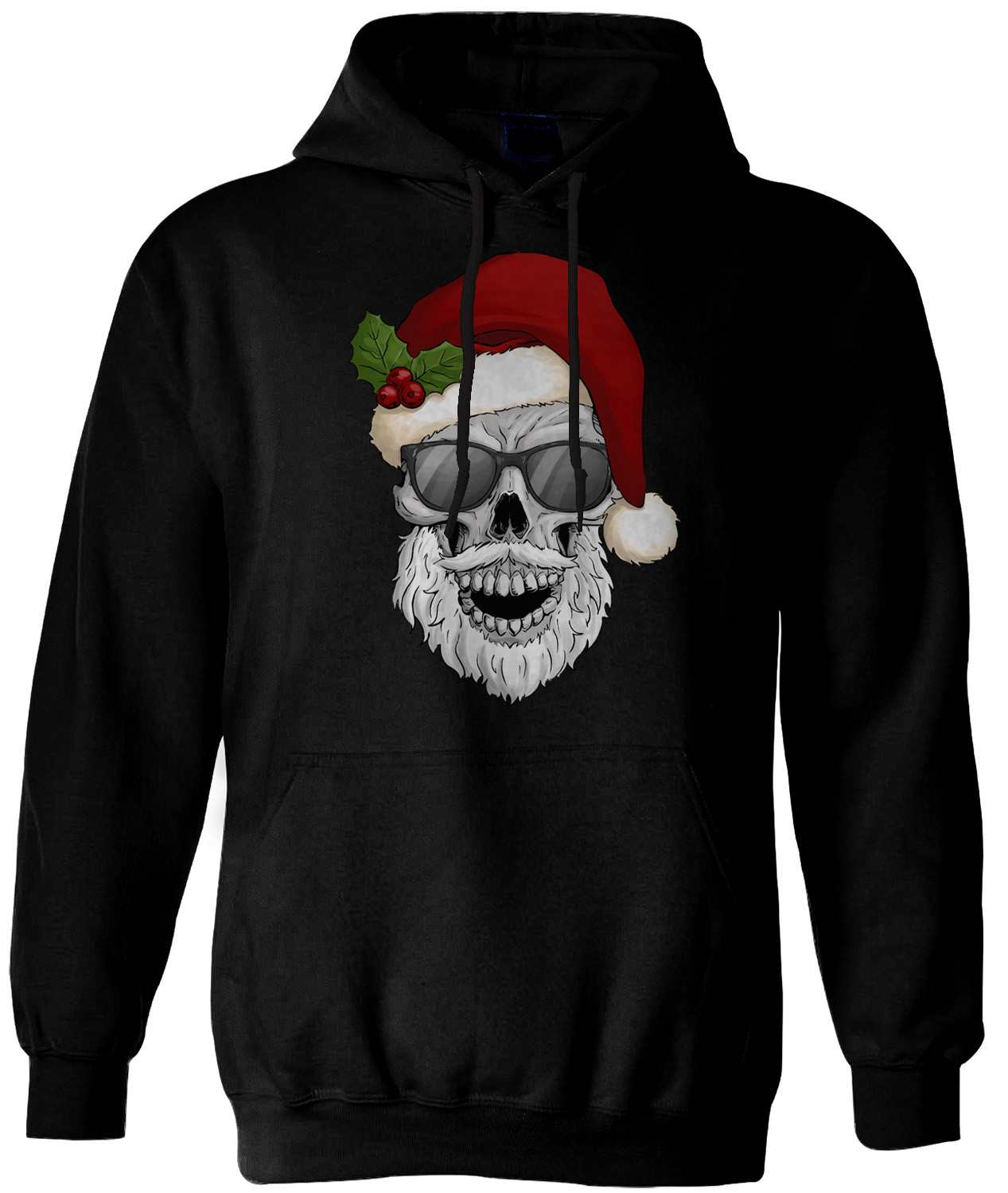 Hoodie -  Totenkopf mit Sonnenbrille (Weihnachten)