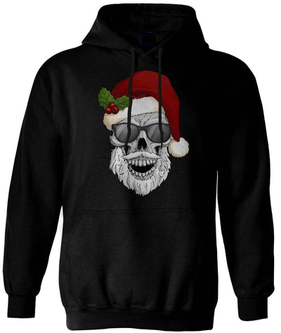 Hoodie -  Totenkopf mit Sonnenbrille (Weihnachten)