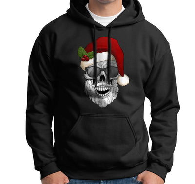 Hoodie -  Totenkopf mit Sonnenbrille (Weihnachten)