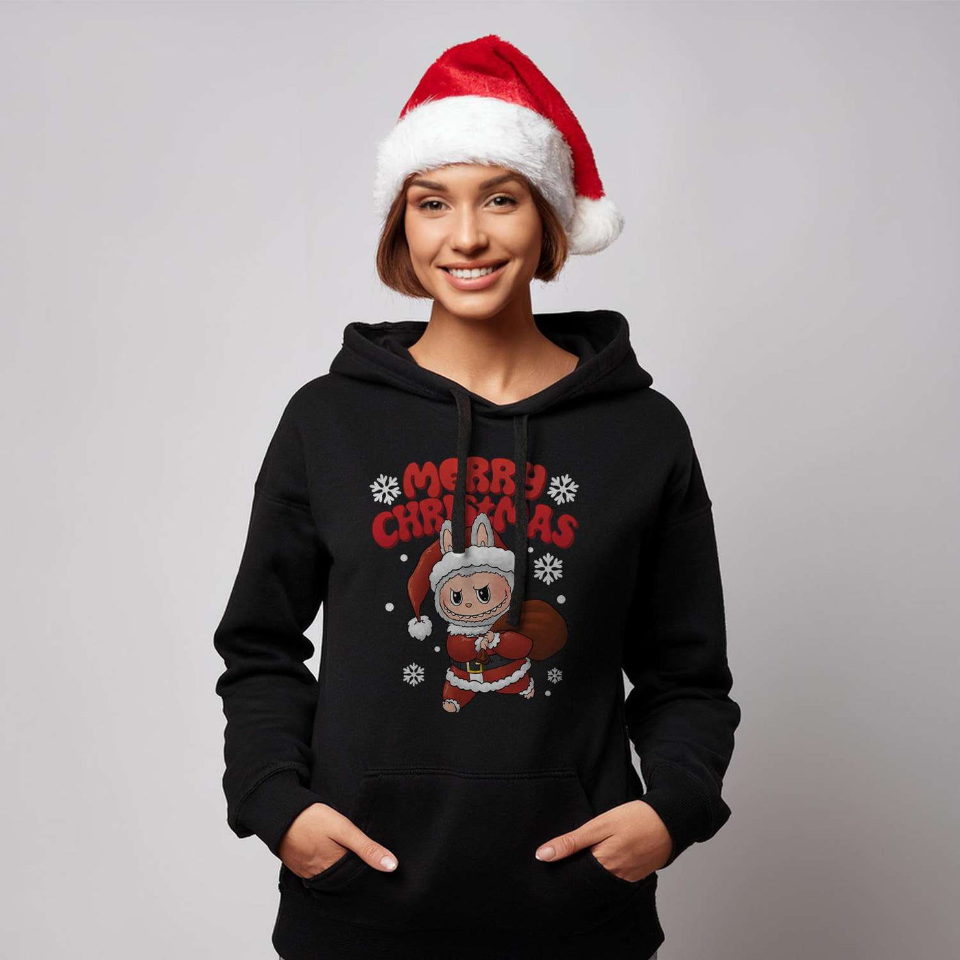 Hoodie - Grinsemonster - Merry Christmas