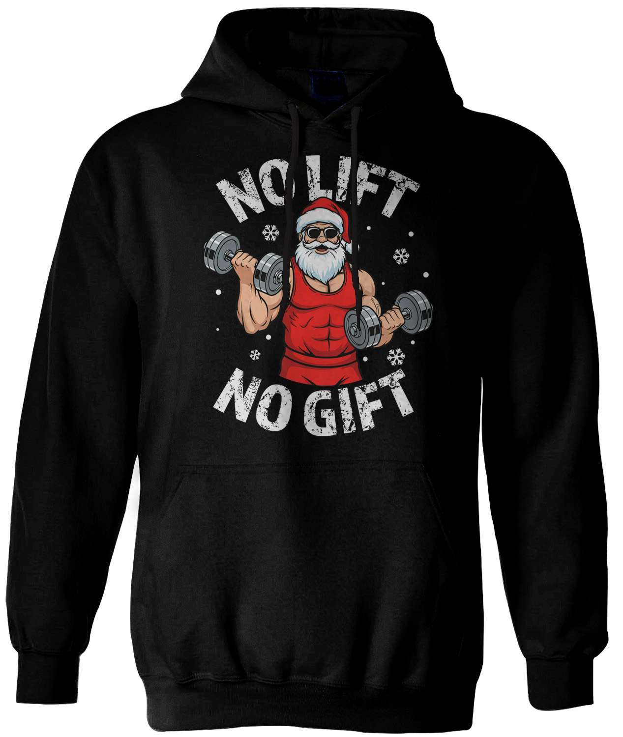 Hoodie - Gym-Weihnachtsmann - No Lift No Gift