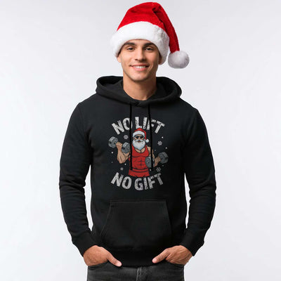 Hoodie - Gym-Weihnachtsmann - No Lift No Gift