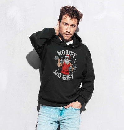 Hoodie - Gym-Weihnachtsmann - No Lift No Gift