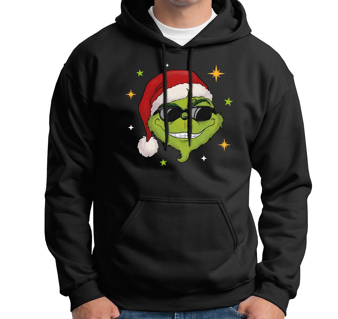 Hoodie - Cooler Grinch (Gesicht-Herren)