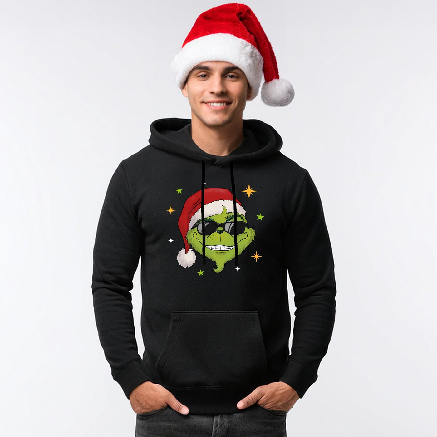 Hoodie - Cooler Grinch (Gesicht-Herren)