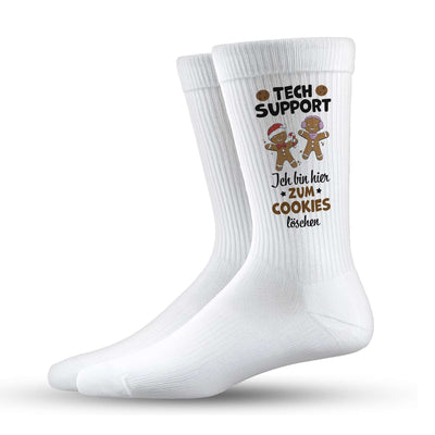 Socken - Tech Support - Ich bin hier zum Cookies löschen (Weihnachten)