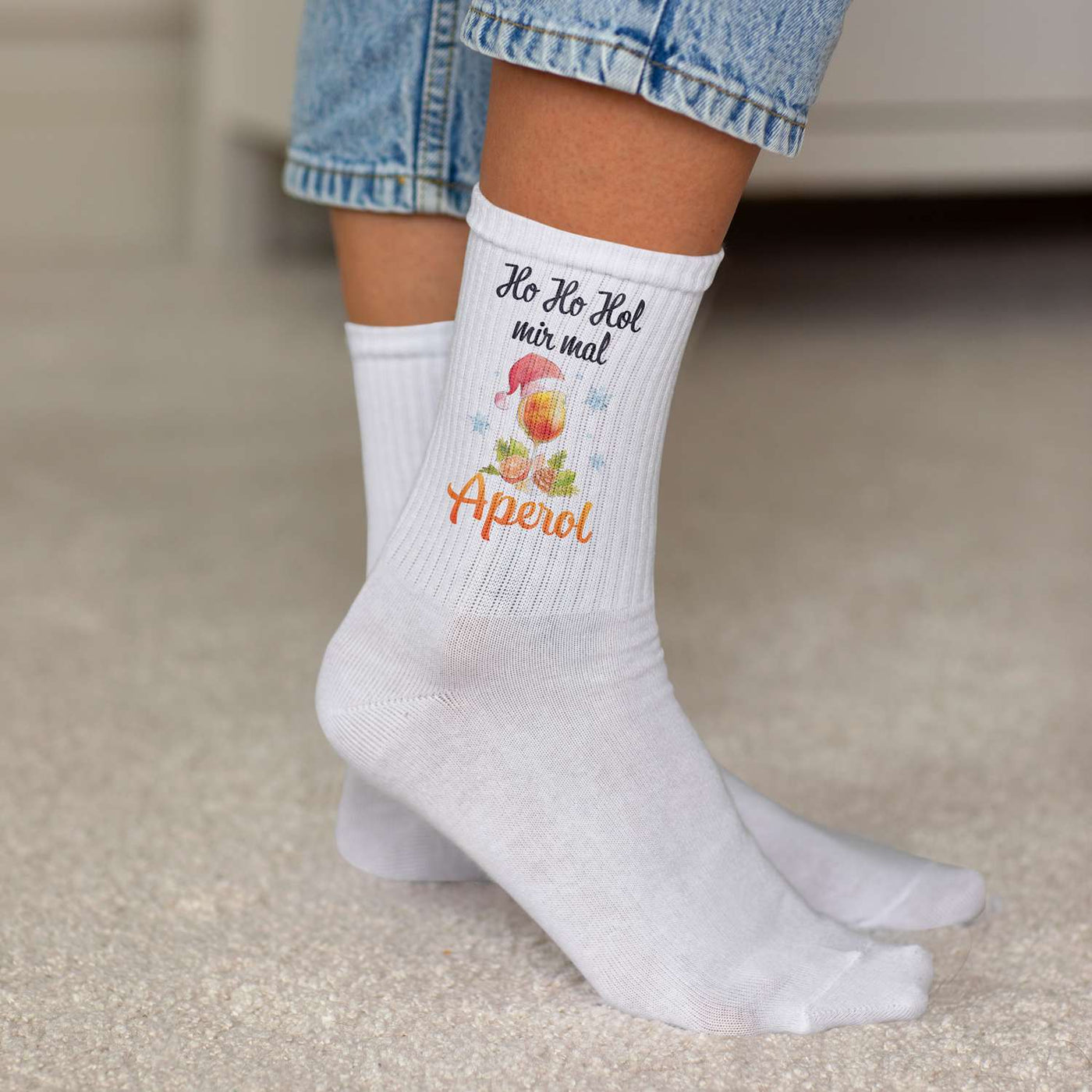 Socken - Ho Ho Hol mir Aperol (Aperol Glas)