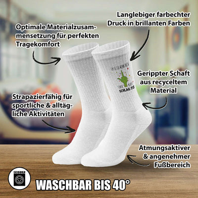 Socken - Grinch - La-Le-Lu wenn dich einer nervt schlag zu! (Mittelfinger)