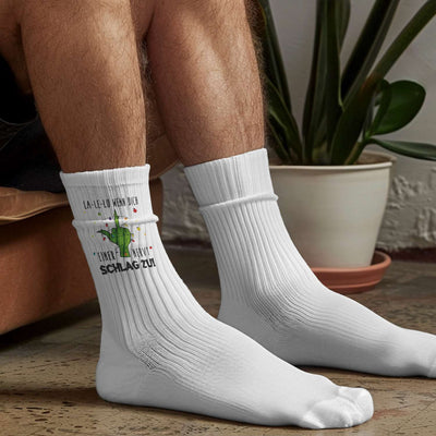 Socken - Grinch - La-Le-Lu wenn dich einer nervt schlag zu! (Mittelfinger)