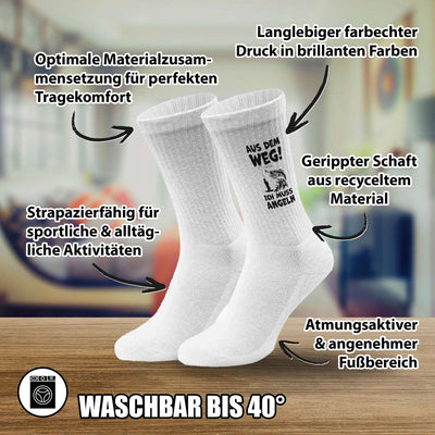 Socken - Aus dem Weg! Ich muss angeln