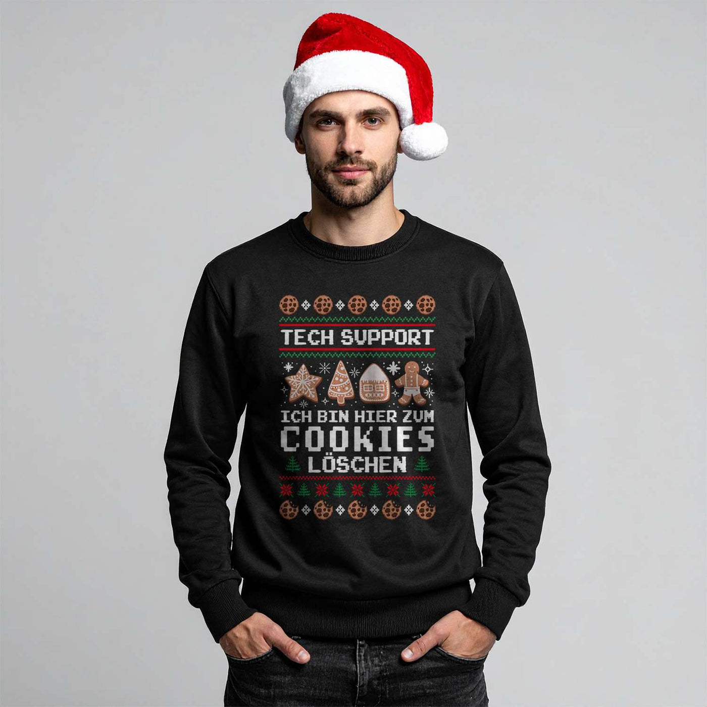 Weihnachtspullover - Tech Support - Ich bin hier zum Cookies löschen