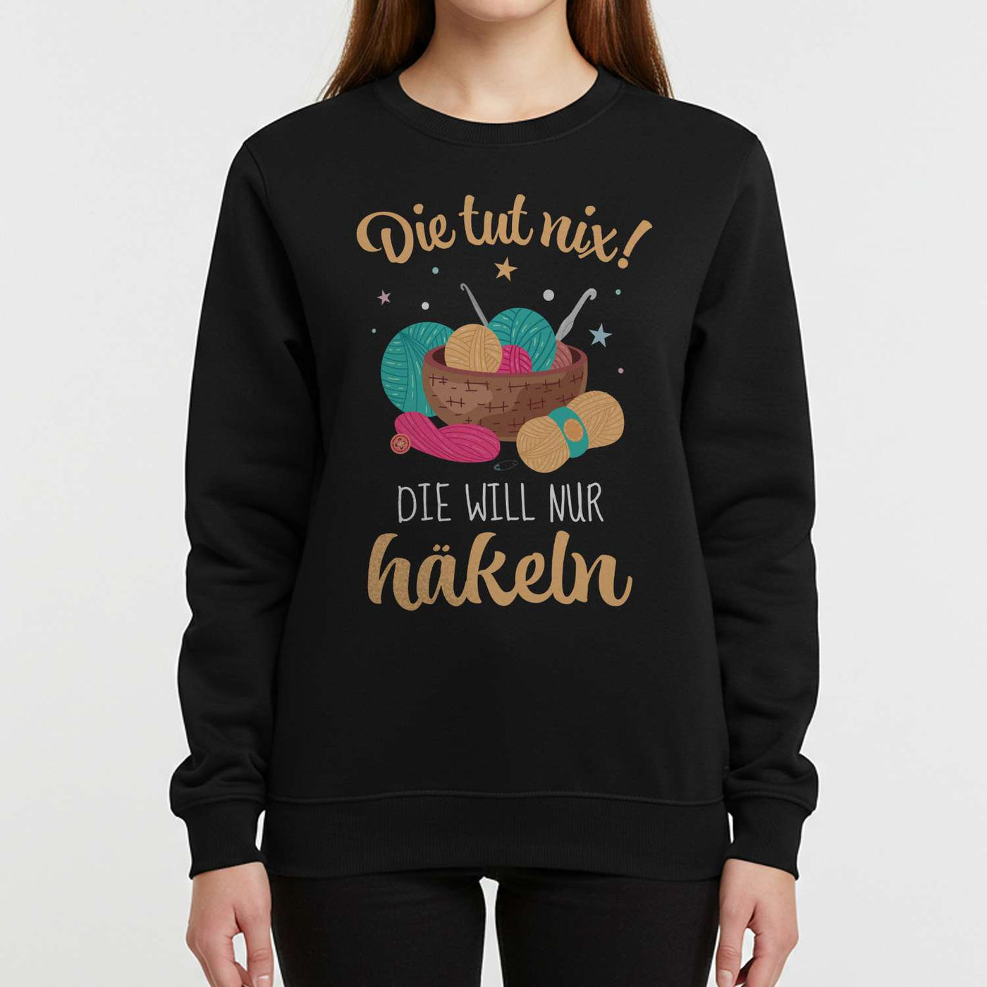 Pullover - Die tut nix! Die will nur häkeln.