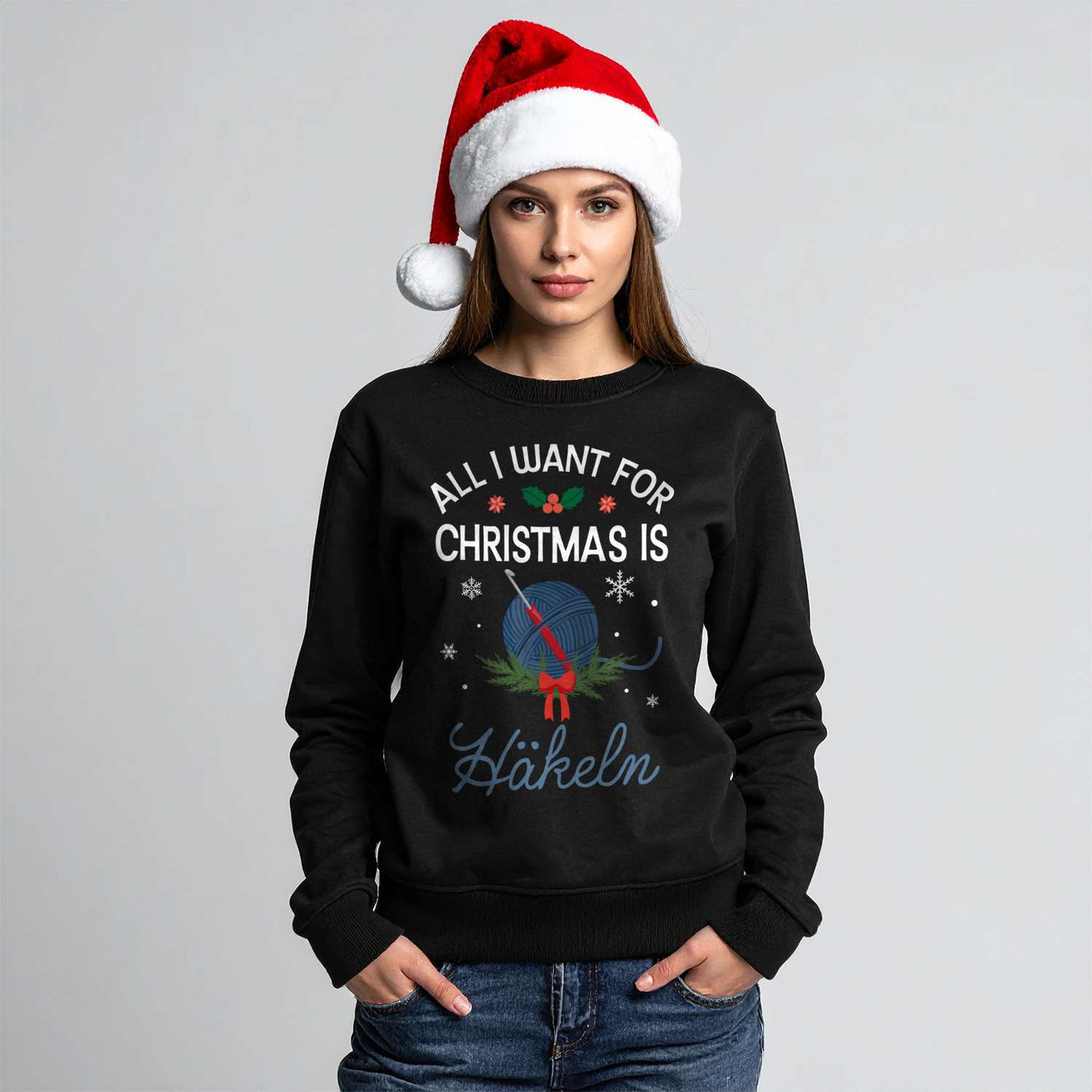 Weihnachtspullover - All I want for Christmas is Häkeln