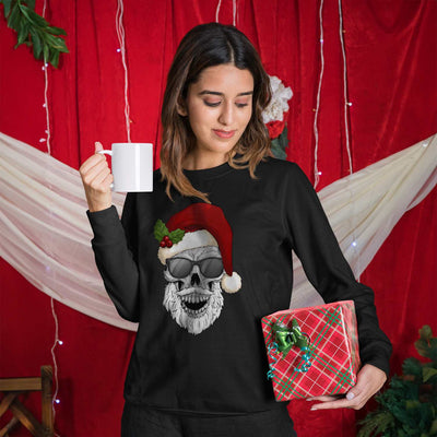 Weihnachtspullover - Totenkopf mit Sonnenbrille