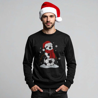 Weihnachtspullover - Fußball-Schneemann