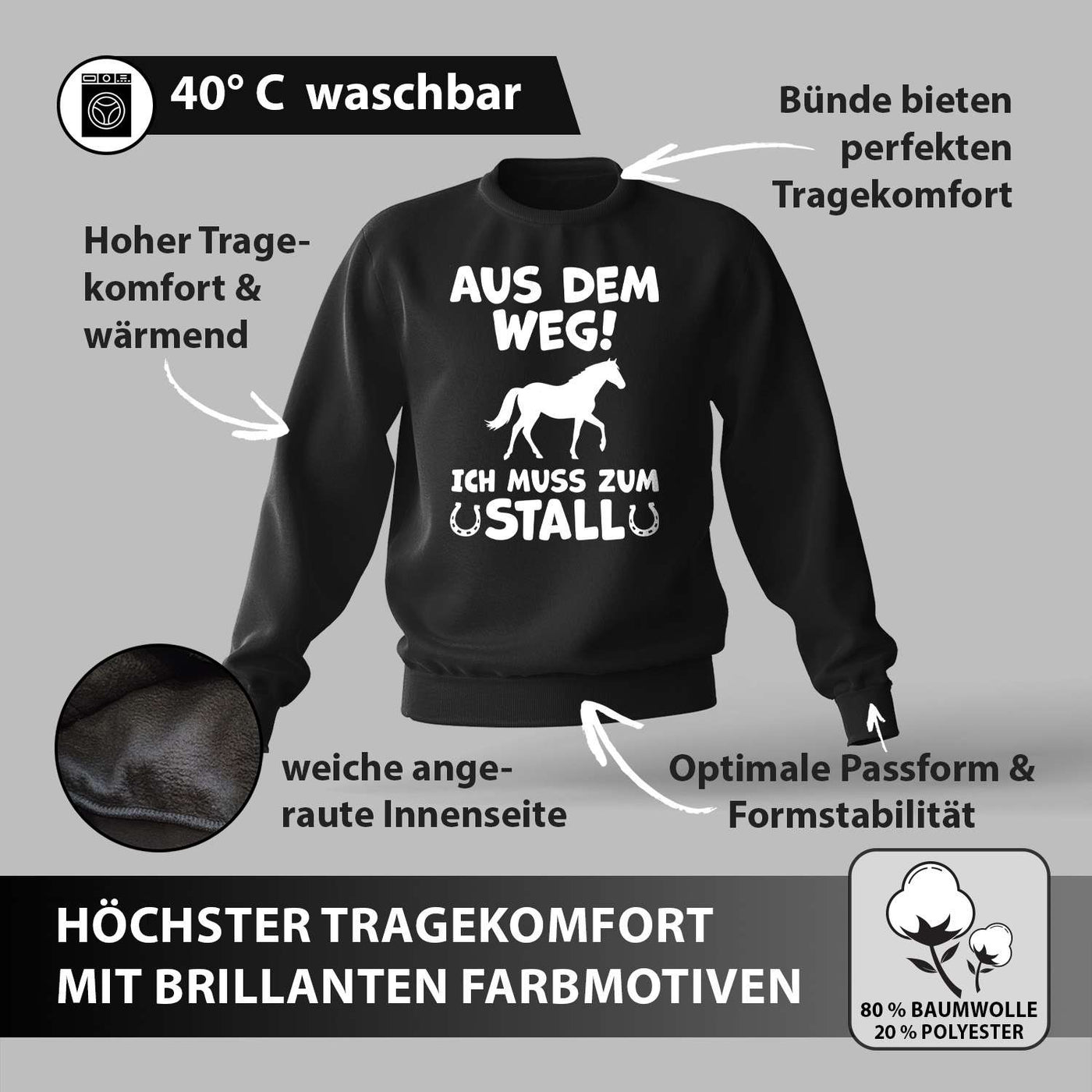 Pullover - Aus dem Weg! Ich muss zum Stall