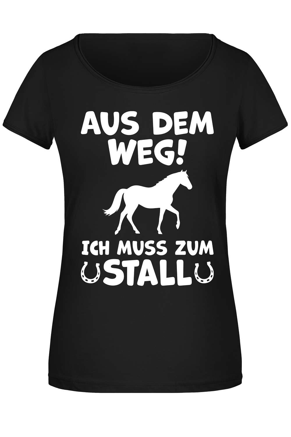 T-Shirt Damen - Aus dem Weg! Ich muss zum Stall