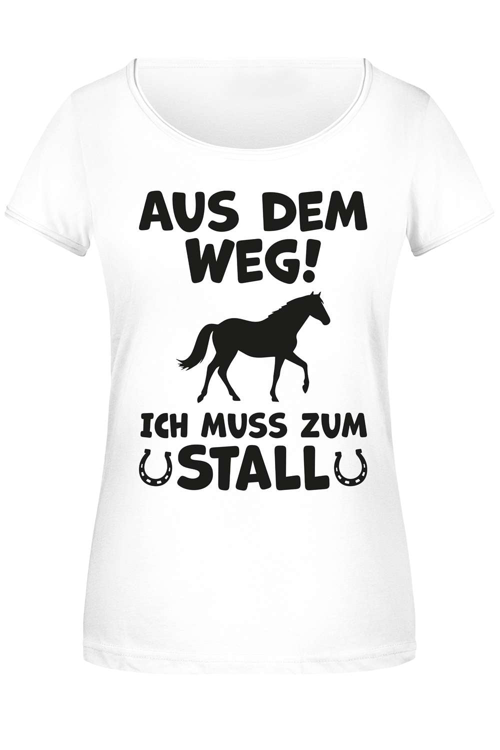 T-Shirt Damen - Aus dem Weg! Ich muss zum Stall