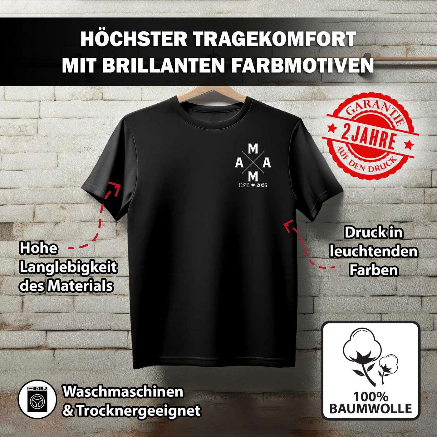 T-Shirt Damen - Mama Est. 2026