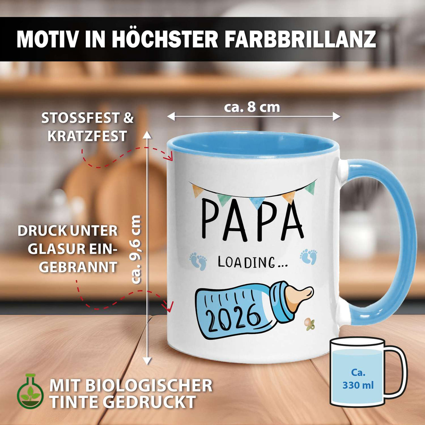 Tasse - Papa loading mit Babyflasche (2026)
