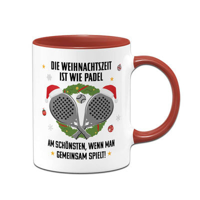 Tasse - Die Weihnachtszeit ist wie Padel, am schönsten, wenn man gemeinsam spielt!