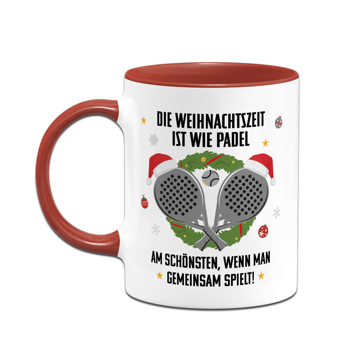 Tasse - Die Weihnachtszeit ist wie Padel, am schönsten, wenn man gemeinsam spielt!