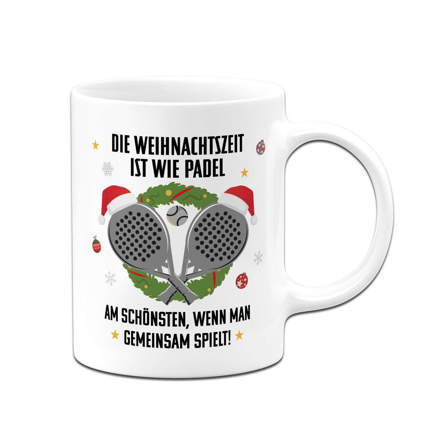 Tasse - Die Weihnachtszeit ist wie Padel, am schönsten, wenn man gemeinsam spielt!