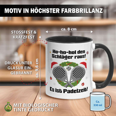 Tasse - Ho-ho-hol den Schläger raus! Es ist Padelzeit!
