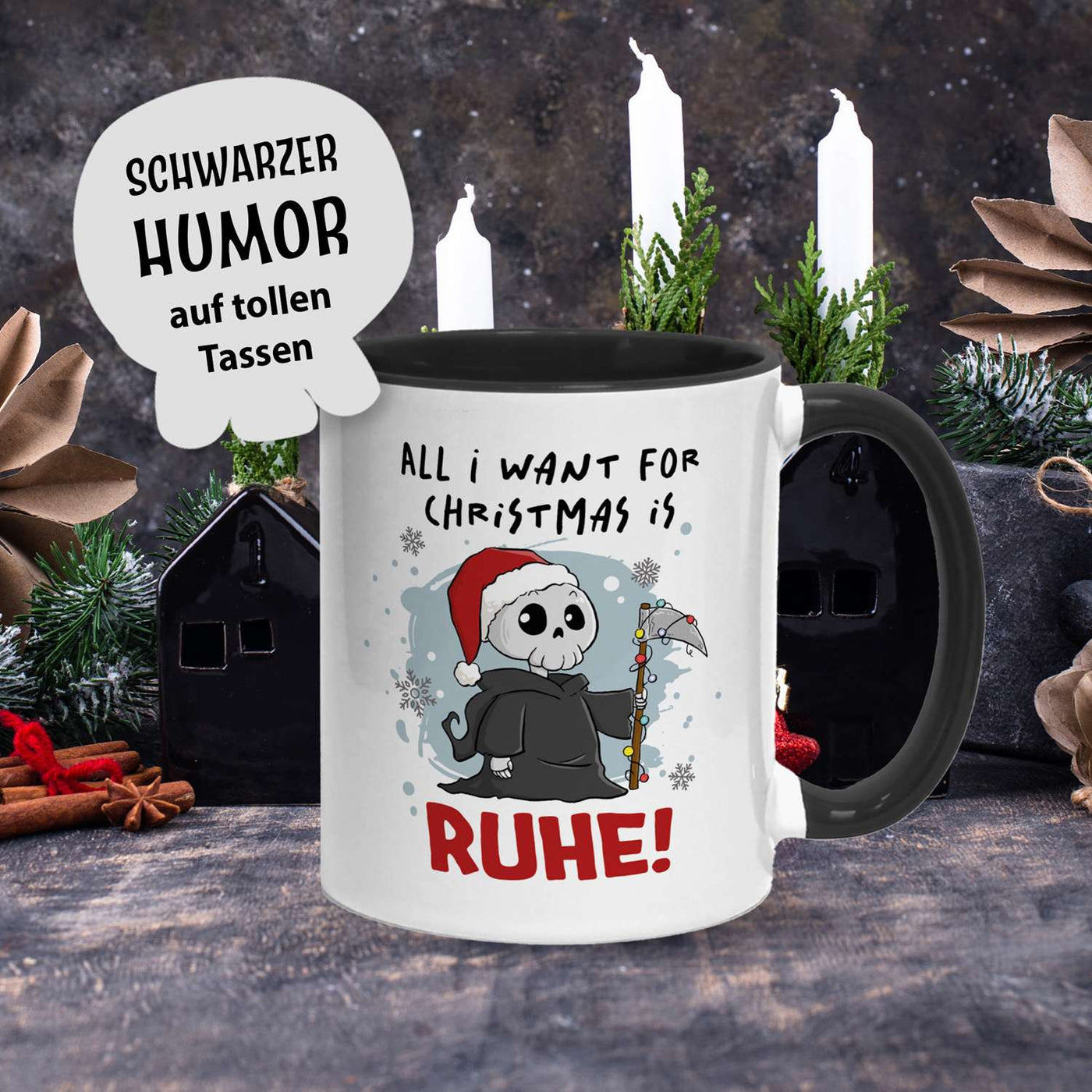 Sensebald Tasse - All I want for Christmas is Ruhe! (Weihnachten)