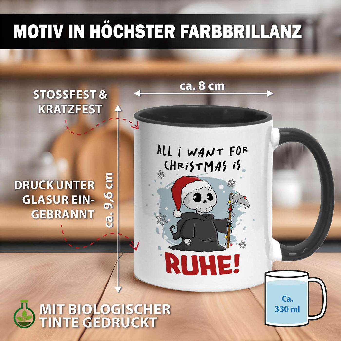 Sensebald Tasse - All I want for Christmas is Ruhe! (Weihnachten)