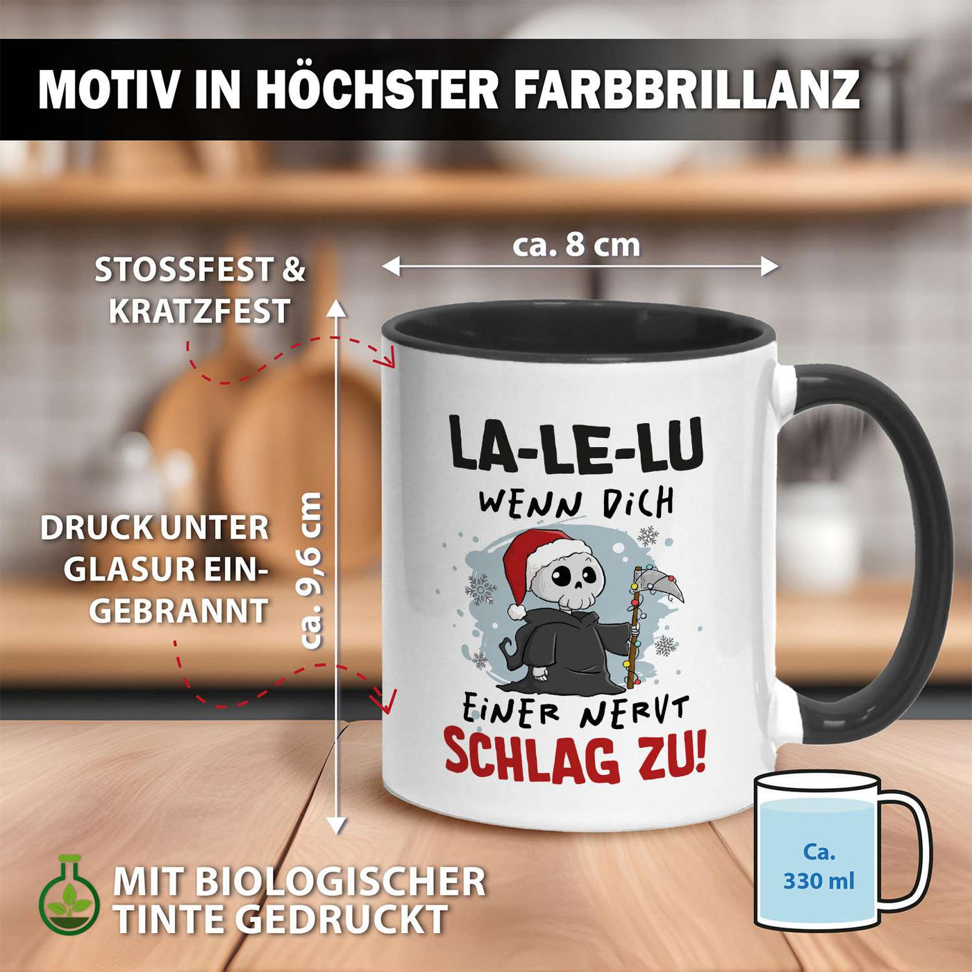 Sensebald Tasse - La-Le-Lu wenn Dich einer nervt schlag zu! (Weihnachten)