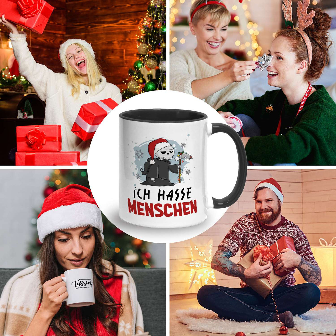 Sensebald Tasse - Ich hasse Menschen (Weihnachten)