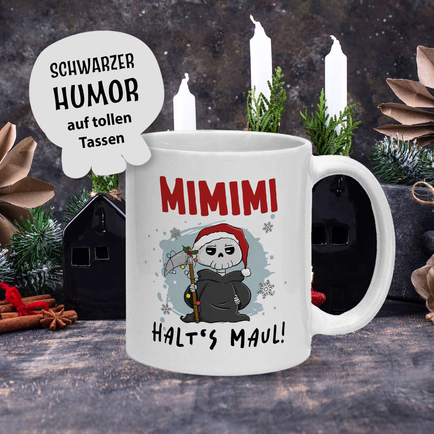 Sensebald Tasse - Mimimi Halts Maul! (Weihnachten)