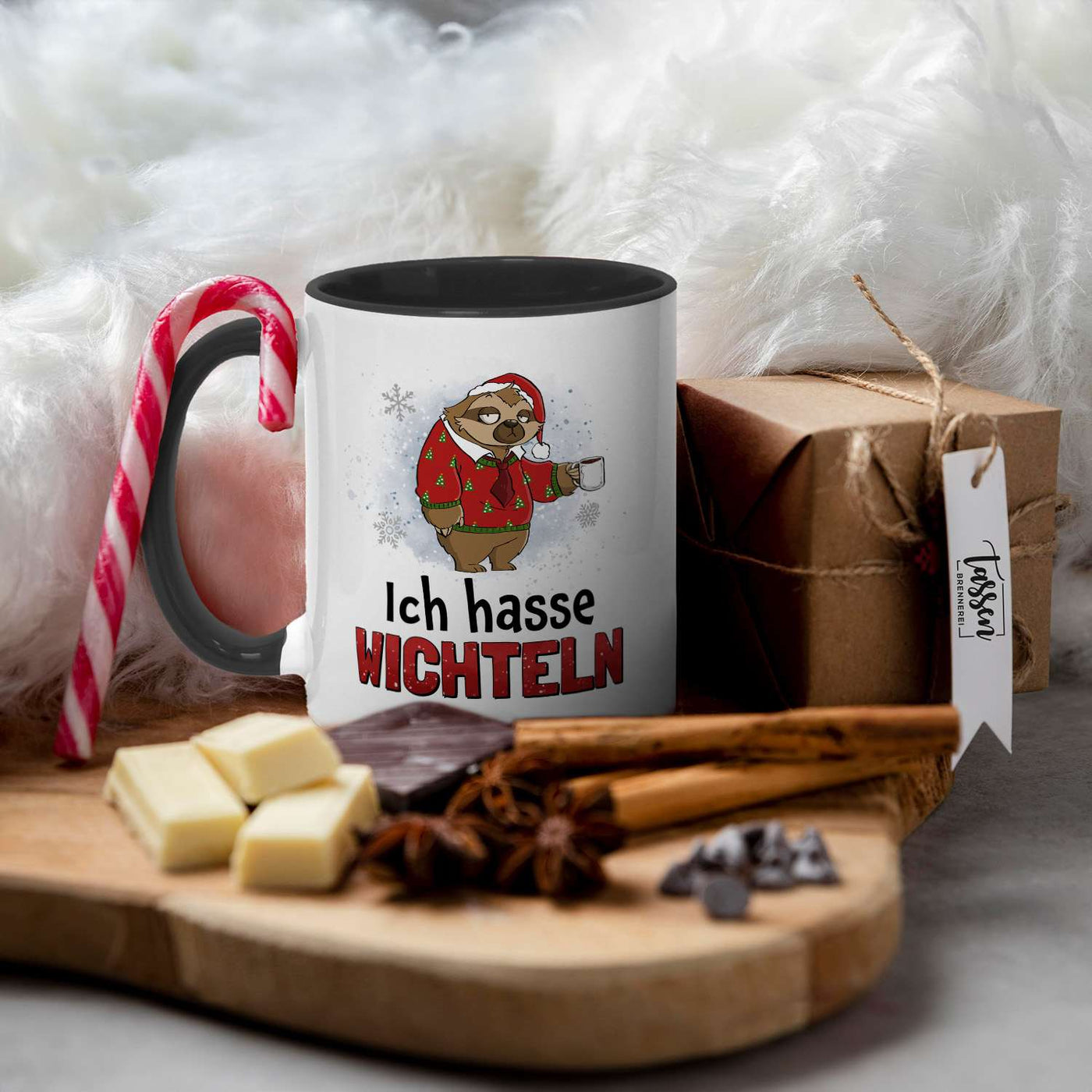 Tasse - Ich hasse Wichteln - Ratzfatz das Faultier