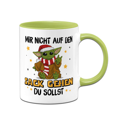 Tasse - Baby Yoda - Mir nicht auf den Sack gehen du sollst (Weihnachten)