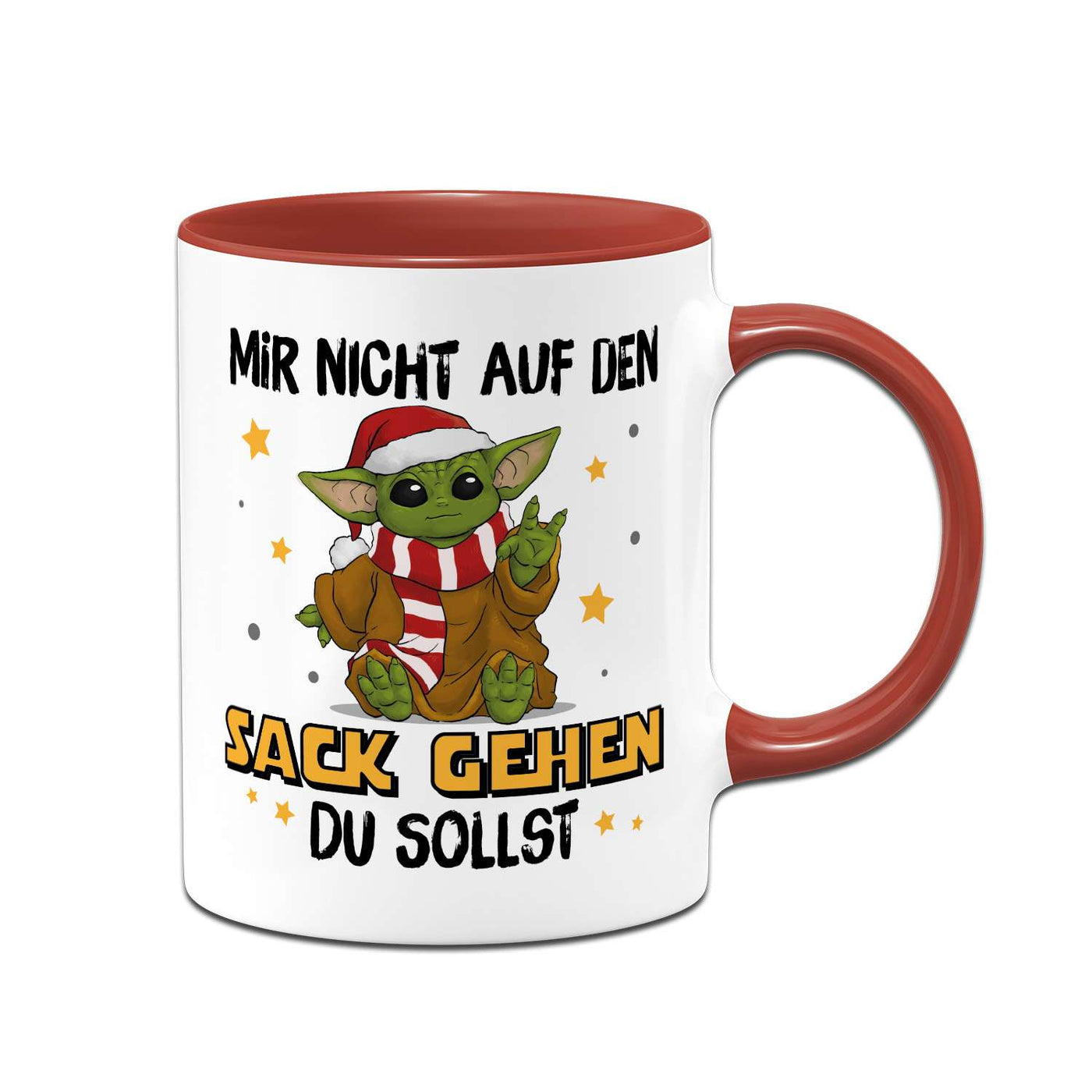 Tasse - Baby Yoda - Mir nicht auf den Sack gehen du sollst (Weihnachten)