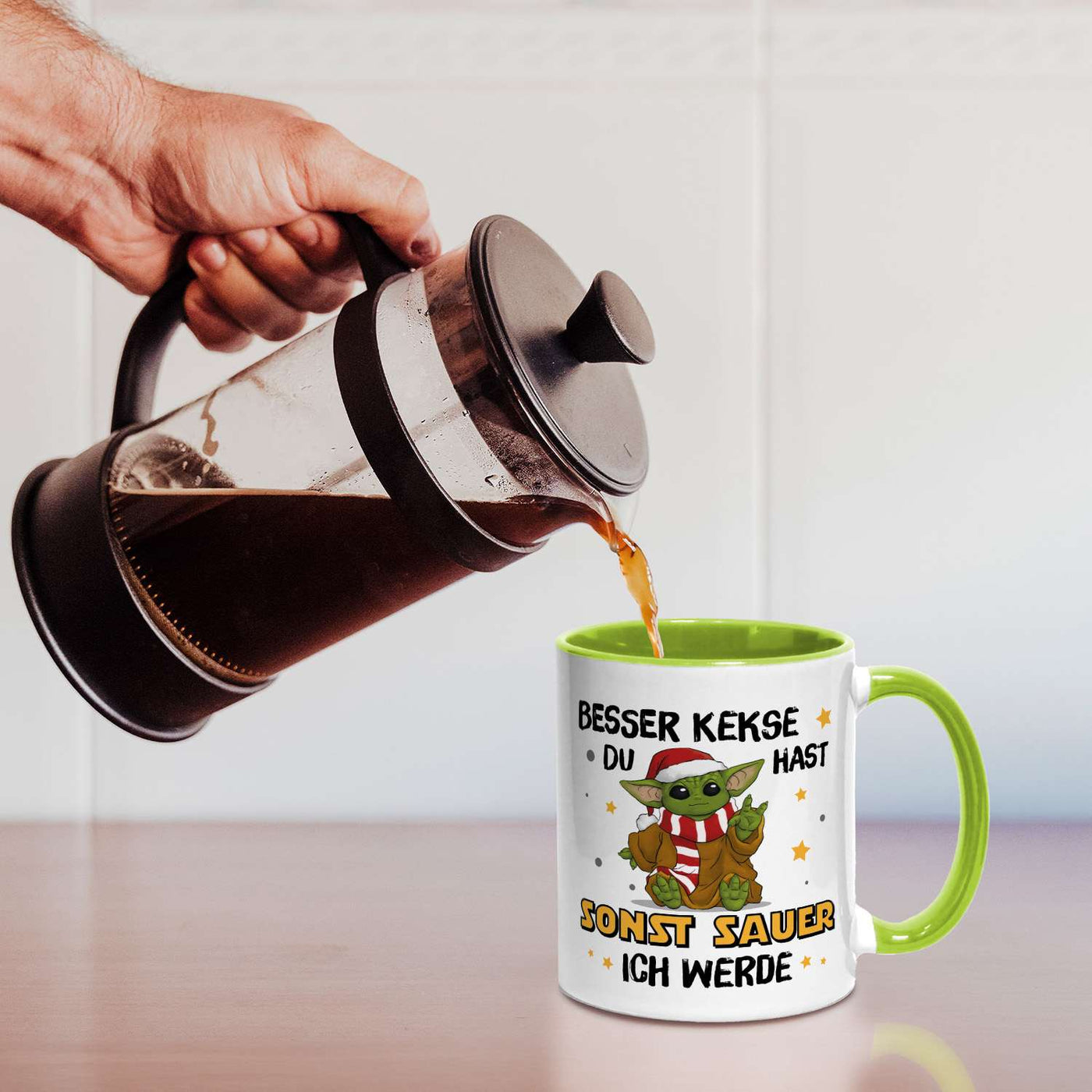 Tasse - Baby Yoda - Besser Kekse Du hast sonst sauer ich werde (Weihnachten)