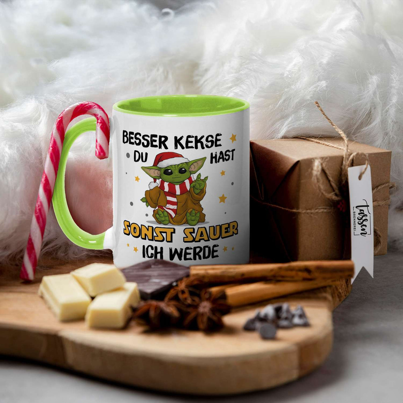 Tasse - Baby Yoda - Besser Kekse Du hast sonst sauer ich werde (Weihnachten)