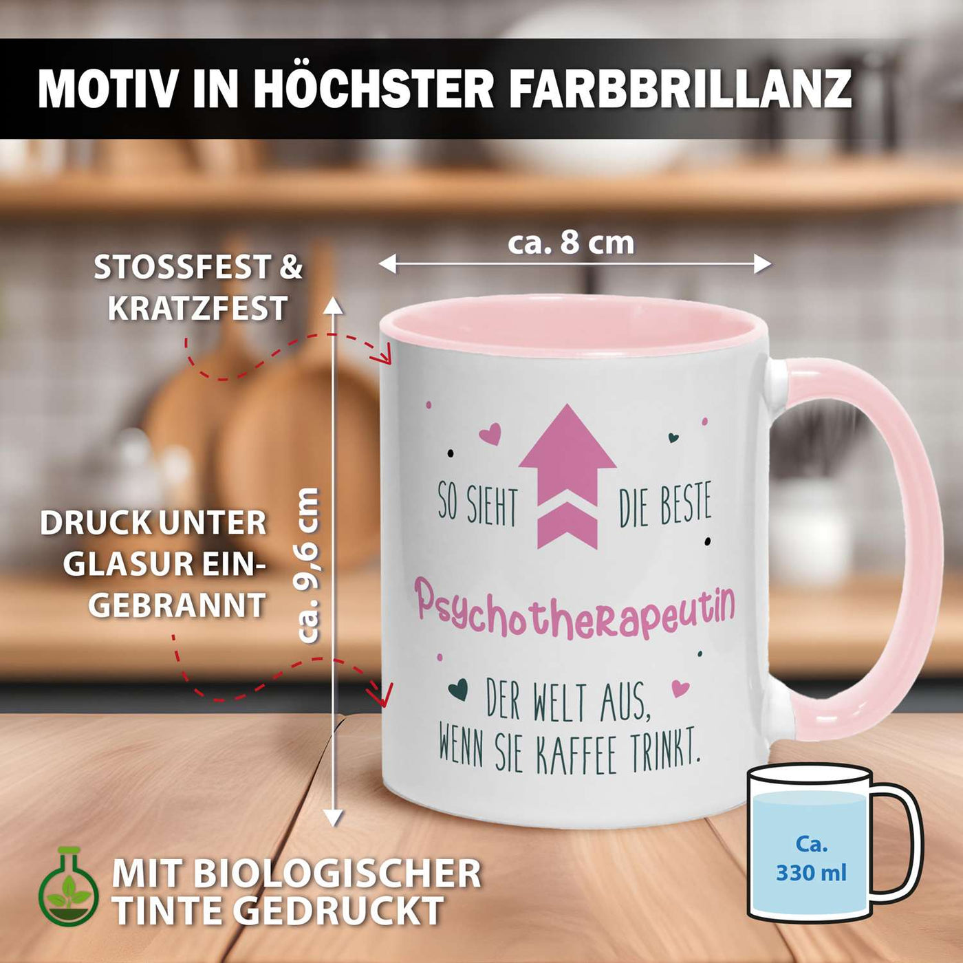 Tasse - So sieht die beste Psychotherapeutin der Welt aus, wenn sie Kaffee trinkt.