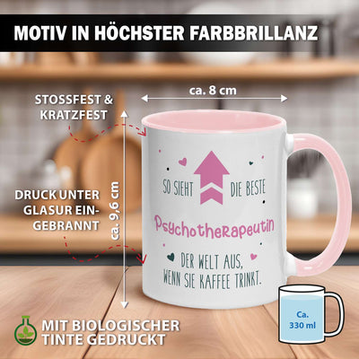 Tasse - So sieht die beste Psychotherapeutin der Welt aus, wenn sie Kaffee trinkt.