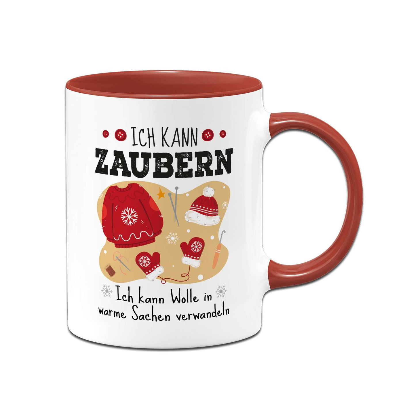 Tasse - Ich kann zaubern. Ich kann Wolle in warme Sachen verwandeln. (Weihnachten)