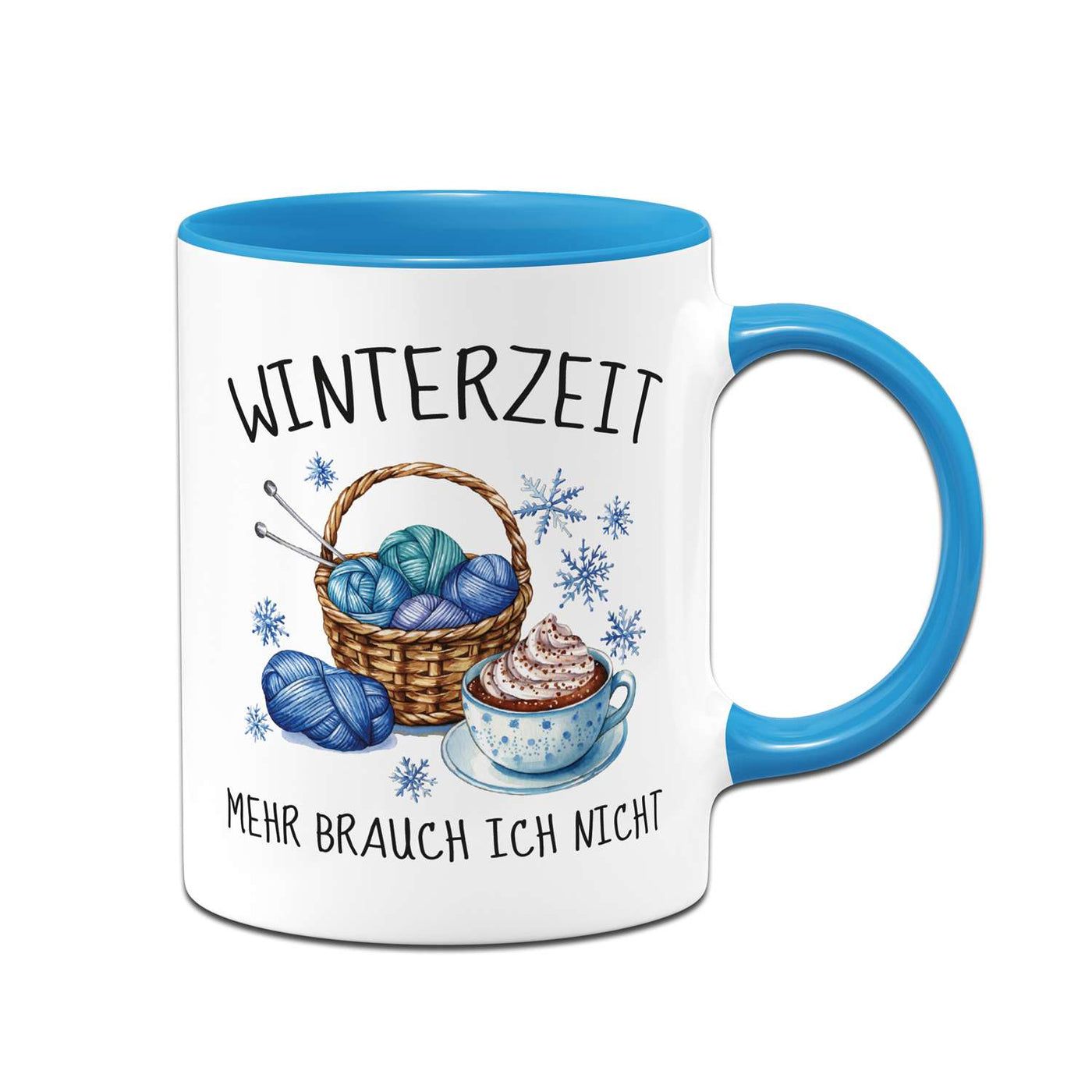 Tasse - Winterzeit! Mehr brauch ich nicht (stricken)