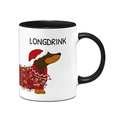 Tasse - Longdrink - Weihnachtsdackel (Rundumdruck)