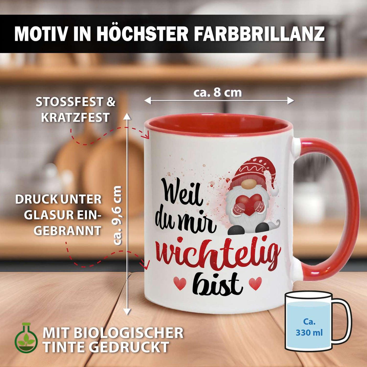 Tasse - Weil du mir wichtelig bist