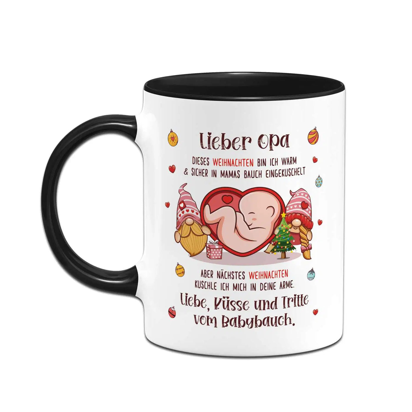 Tasse - Lieber Opa dieses Weihnachten bin ich noch in Mamas Bauch