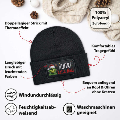 Beanie Mütze - Grinch - Mimimi Halts Maul! (CS)