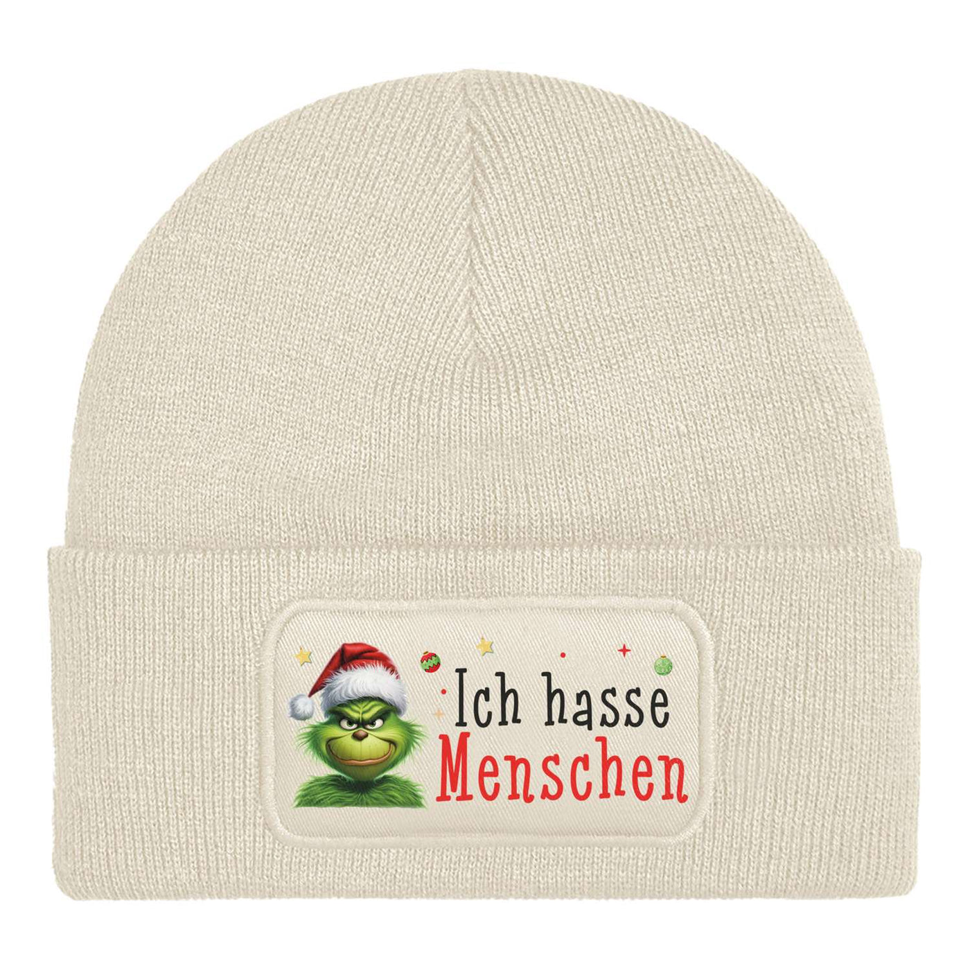 Beanie Mütze - Grinch - Ich hasse Menschen (CS)