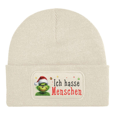 Beanie Mütze - Grinch - Ich hasse Menschen (CS)