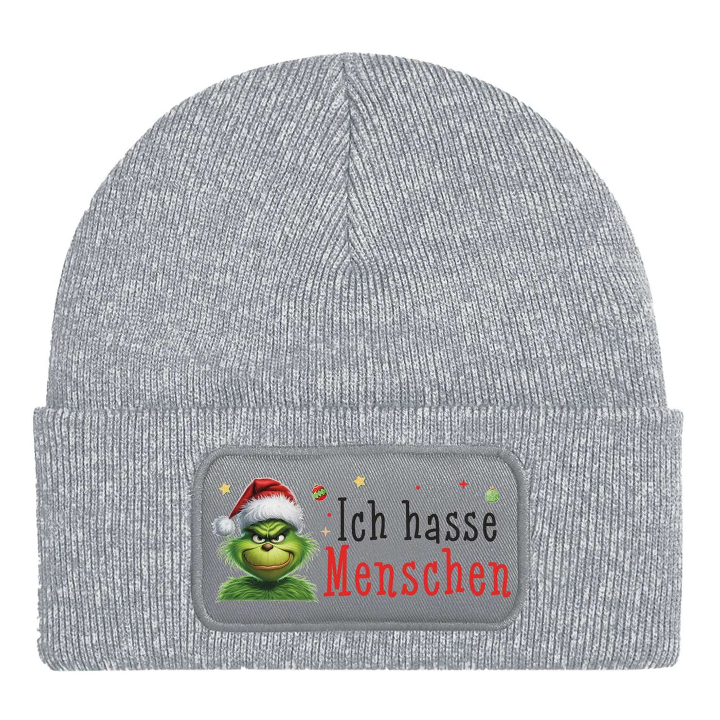 Beanie Mütze - Grinch - Ich hasse Menschen (CS)