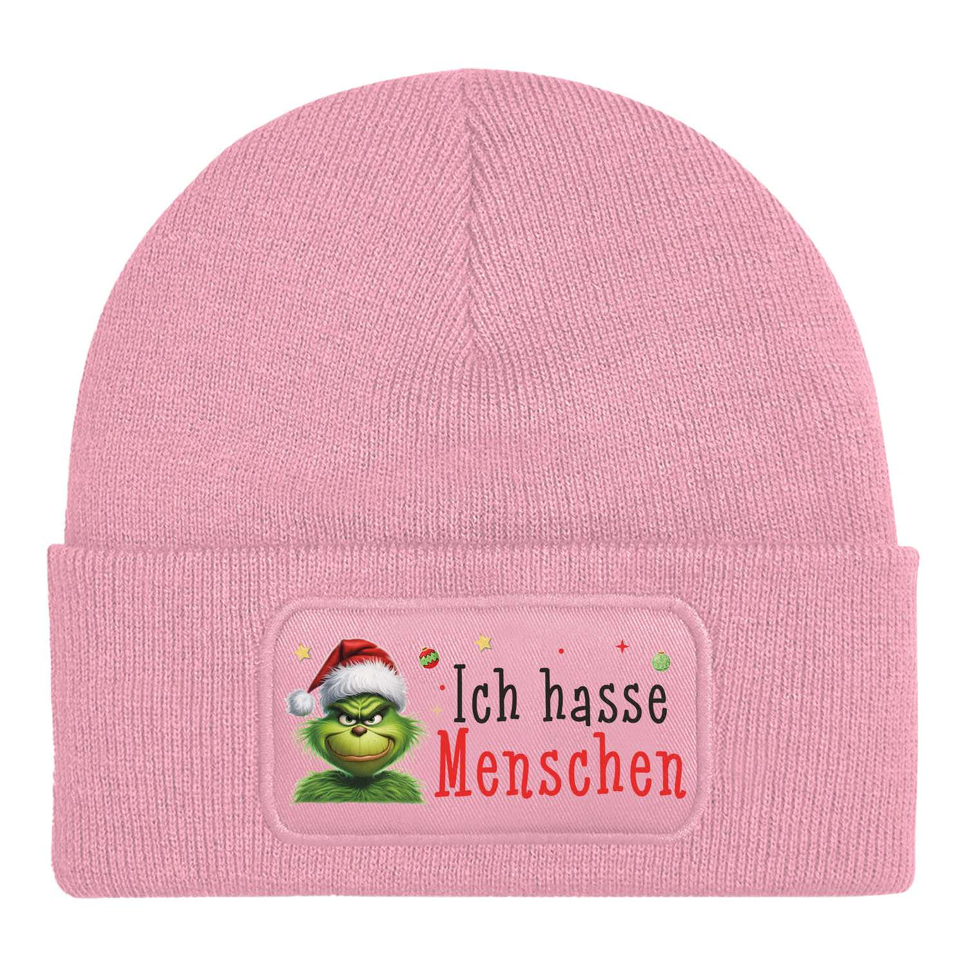 Beanie Mütze - Grinch - Ich hasse Menschen (CS)